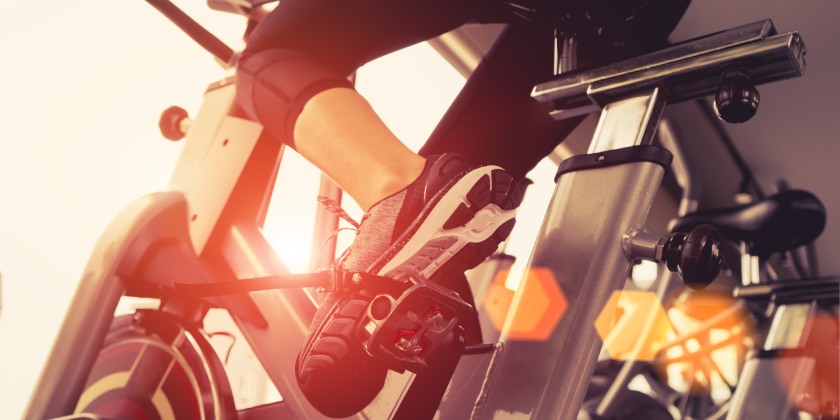 Entrenamiento en bici estática.